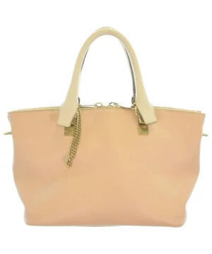 Chloe Leather Baylee Shoulder Bag two tone Bag Beige Brown